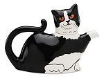 Black White Cat Teapot